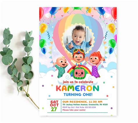 Cocomelon Birthday Invitations - edit Online now with a FREE demo