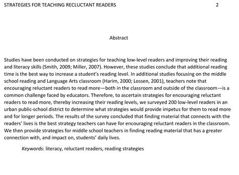 The Basic Format of an APA Abstract with Examples