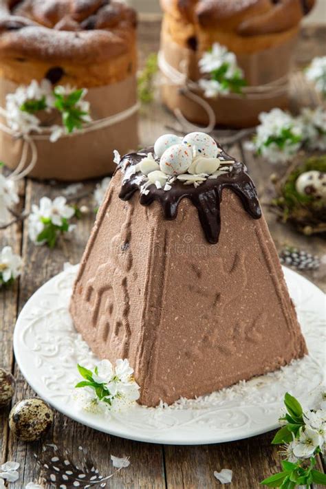 Chocolate Paskha. Russian Traditional Easter Cottage Cheese Dessert ...