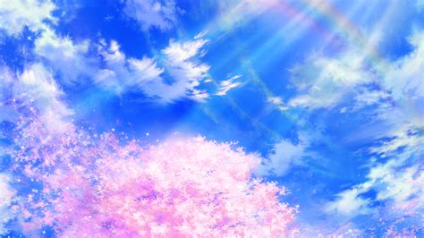 wallpaper for desktop, laptop | bd76-anime-sky-cloud-spring-art ...