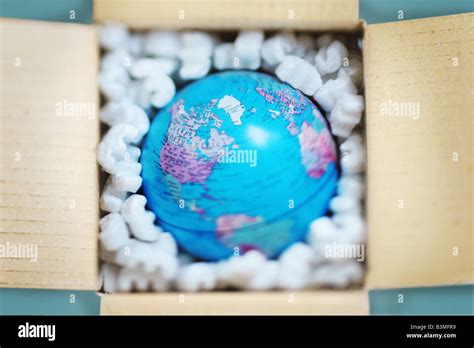 globe in protective packaging Stock Photo - Alamy