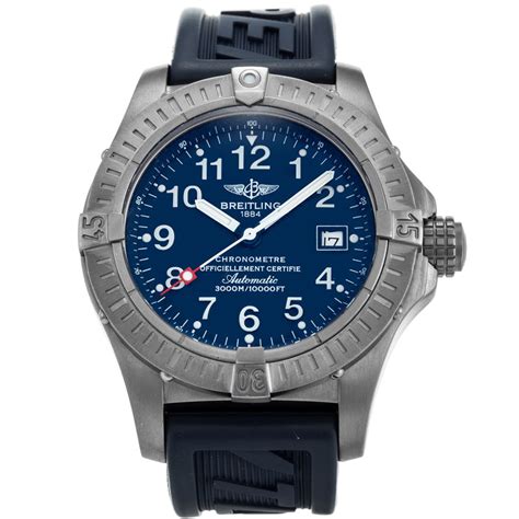 Breitling Aeromarine Avenger Seawolf Titanium e17370 with Blue Dial