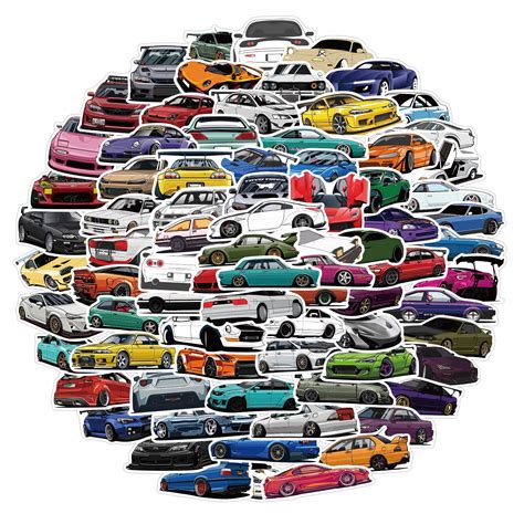 Buy 100PCS JDM Stickers and Decals,Sports Car Racing Stickers for ...