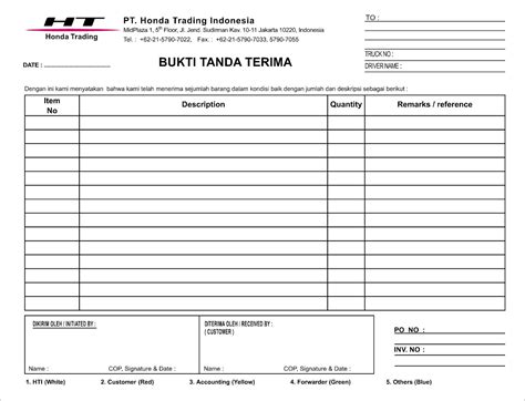 Detail Contoh Tanda Terima Dokumen Word Koleksi Nomer 37