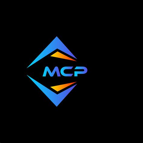 MCP abstract technology logo design on Black background. MCP creative ...