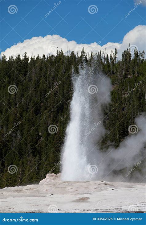 Geysir Eruption stock photo. Image of blue, cloud, eruption - 33542326