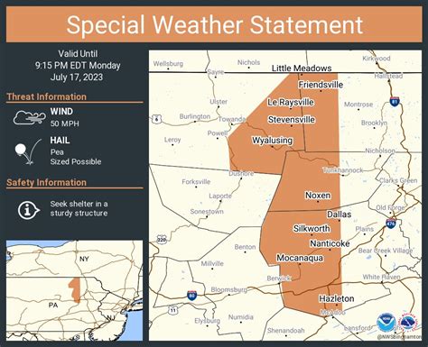 NWS Binghamton on Twitter: "A special weather statement has been issued ...