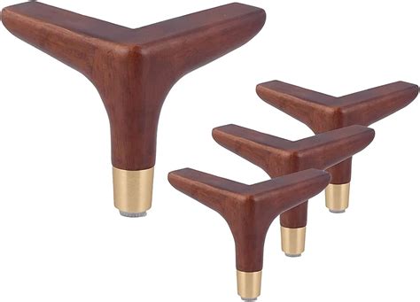 Set of 4 Triangle Furniture Legs, Solid Wooden Furniture Legs, Sofa ...