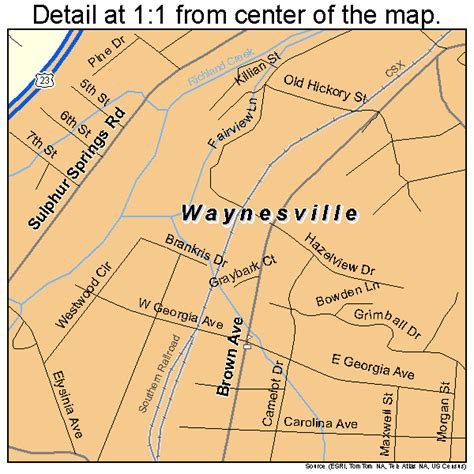 Waynesville North Carolina Street Map 3771500