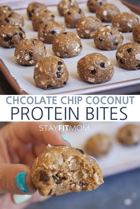 Chocolate Chip Coconut Protein Bites - Stay Fit Mom | Recipe | Protein ...