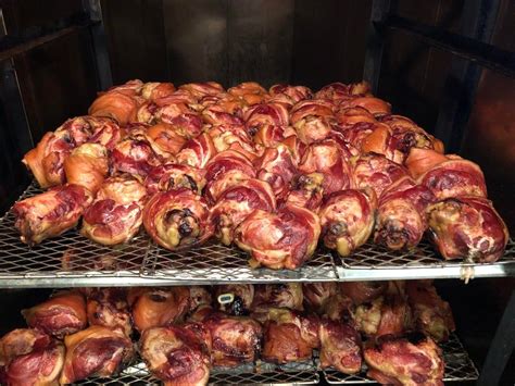 Smoked pork hocks. 12 hours in the smokehouse : Butchery | Smoked food ...