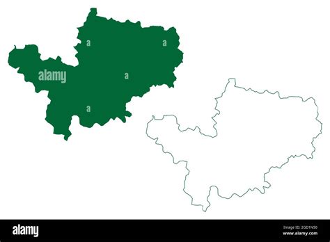 Ghaziabad district (Uttar Pradesh State, Republic of India) map vector ...