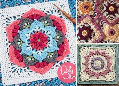 Beautiful Crochet Afghan Squares | Quadrados de croche, Crochê, Quadrados