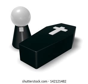 Black Casket Whit Christian Cross Simple Stock Illustration 142121482 ...