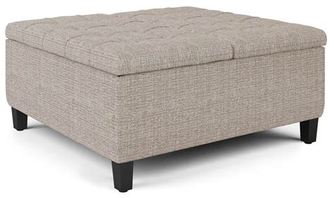 Coffee Table Storage Ottoman in Platinum - Walmart.com