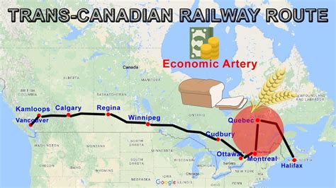 Trans Canada railway map - Trans Canada rail route map (Northern ...