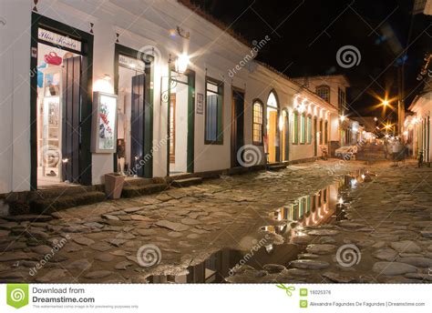 Paraty Historical City at Night Editorial Photo - Image of brazil ...