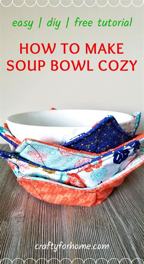 How To Make Reversible Soup Bowl Cozy | Cute sewing projects, Sewing ...