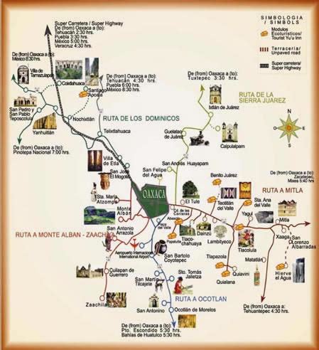 Map of the Valley of Oaxaca – Discover Oaxaca Tours