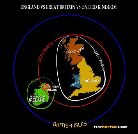 [map] Differences Between England Vs. Great Britain Vs. United Kingdom ...