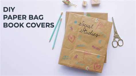 DIY Paper Bag Book Covers - YouTube