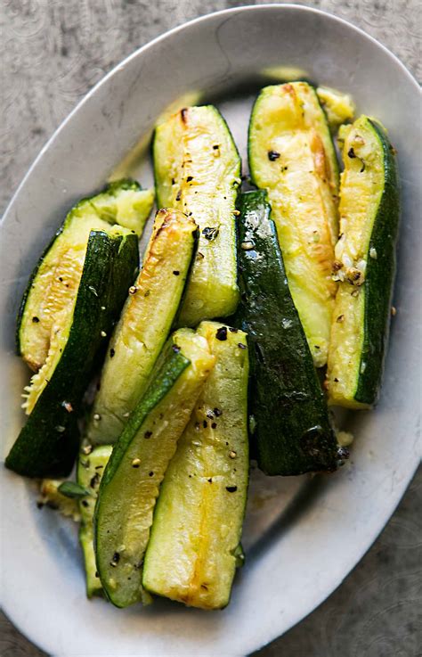 Roasted Zucchini with Garlic Recipe | SimplyRecipes.com