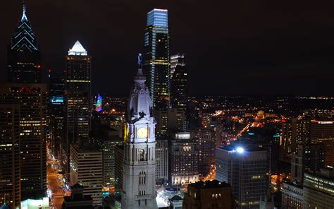 Philadelphia Skyline At Night - wallpaper