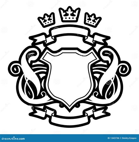 Three crowns stock vector. Image of modern, arms, classical - 1343736