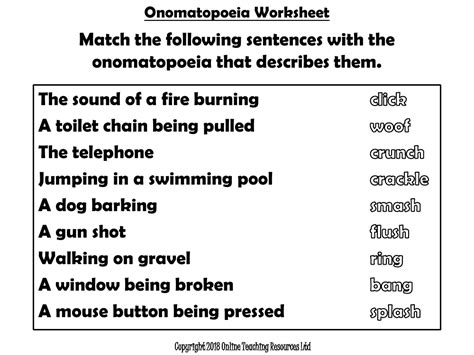 100 Onomatopoeia Examples And Example Sentences Games4esl, 51% OFF