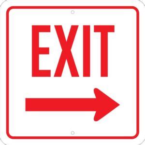 EGP Reflective: Exit Sign with Right Arrow - Visual Workplace, Inc.