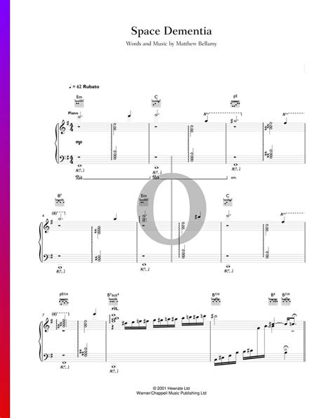 Space Dementia (Muse) Piano Sheet Music - OKTAV