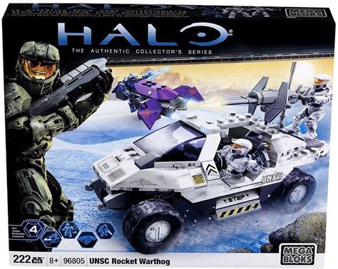 Mega Bloks Halo The Authentic Collectors Series UNSC Rocket Warthog Set ...