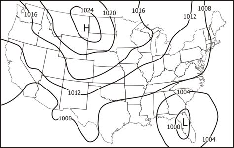 Isobar - the line of equal pressure denoted on surface weather maps.