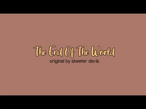 the end of the world | full cover - YouTube