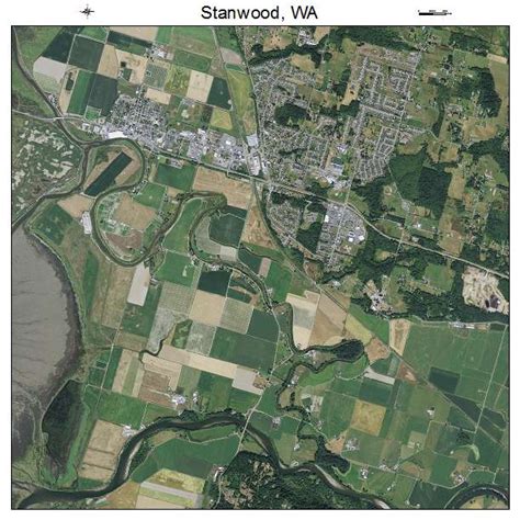 Aerial Photography Map of Stanwood, WA Washington