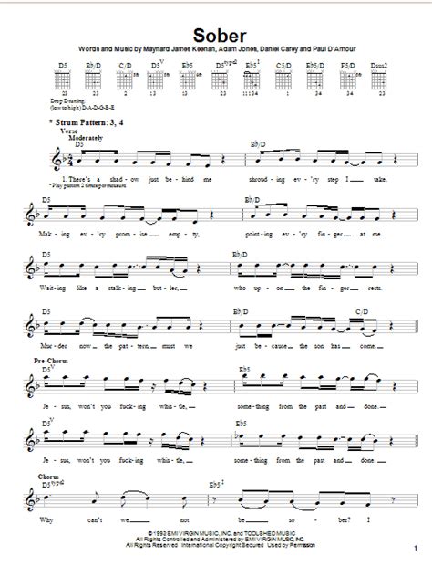 Sober | Sheet Music Direct