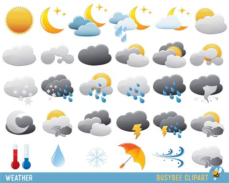 Weather Clipart Clip Art , Weather Forecast Digital Images, Cute ...