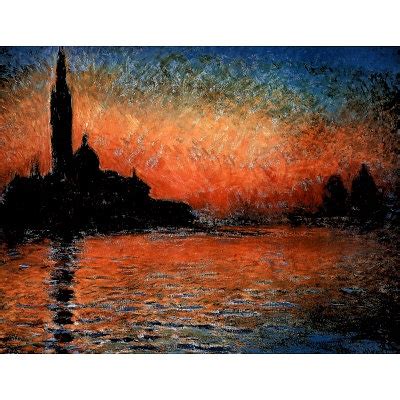 Claude Monet (Sunset in Venice, Huge) Art Poster Print - 47x35 | Monet ...