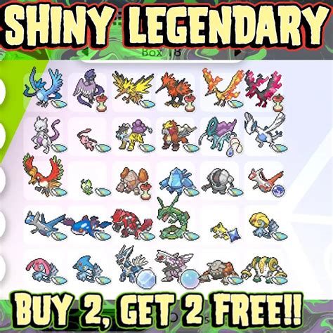 All Legendary Pokemon Shiny