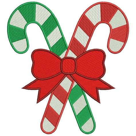 Candy Cane Christmas Filled Machine Embroidery Digitized Design Pattern ...