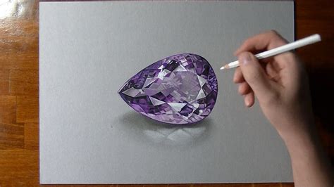 How I draw an amethyst gemstone | Jewelry drawing, Jewel drawing ...