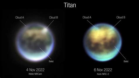 James Webb space telescope discovers clouds on Saturn’s largest moon ...