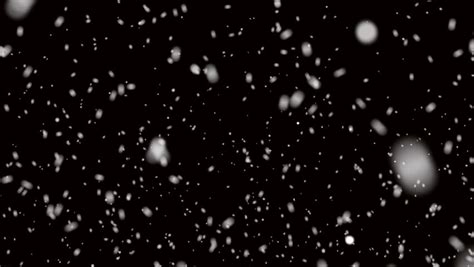 4k Rendered Computer Generated Falling Snow. Overlay Or Background ...