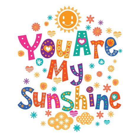 You Are My Sunshine Lettering with Cute Style 181816 Vector Art at Vecteezy