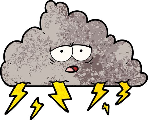 cartoon storm cloud 12359682 Vector Art at Vecteezy