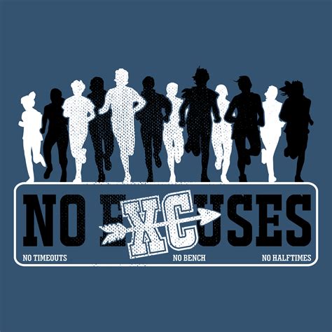 Cross Country Shirt Design | No Excuses XC | Designs4Screen