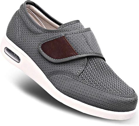 MEJORMEN Edema Zapatos para diabéticos para hombre ajustable ancho al ...