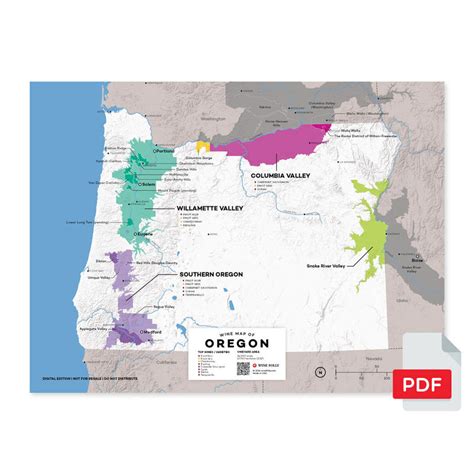 Oregon Wine Map (Digital Download PDF) | Wine Folly