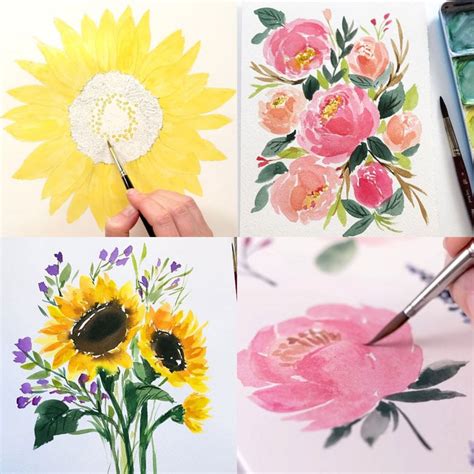 20+ Best Watercolor Flowers Tutorials & Videos - A Piece Of Rainbow