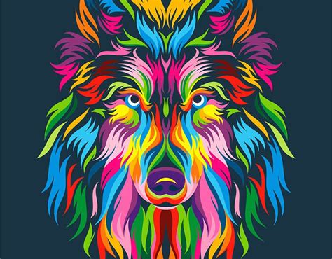 13 Colorful Animal Vector Illustration on Behance | Pop art animals ...